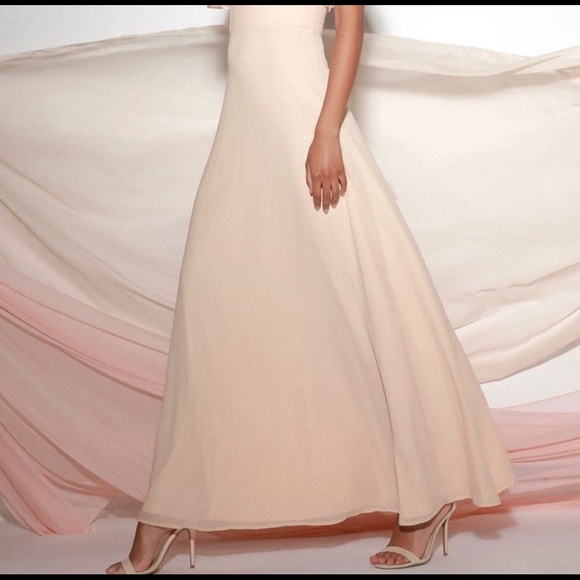 Dearly Loved Cream Flutter Sleeve Maxi Dress - Picture 5 of 8